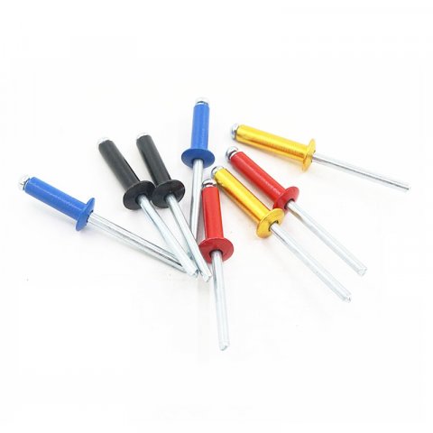  Colored remaches pop dome head open end aluminum blind pop rivets