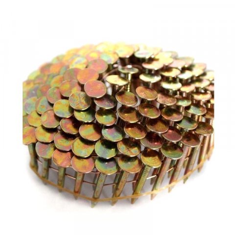 Coil nails for tray fixation